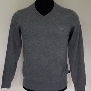 NWT Boss V-Neck Gray Sweater for Men Size Small